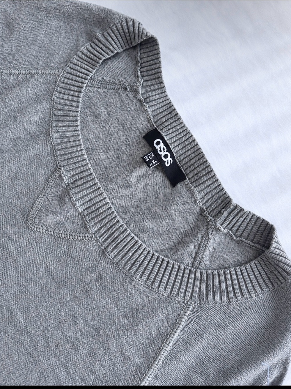 ASOS Grey Ribbed Knit Maxi Dress - Picture 3 of 4